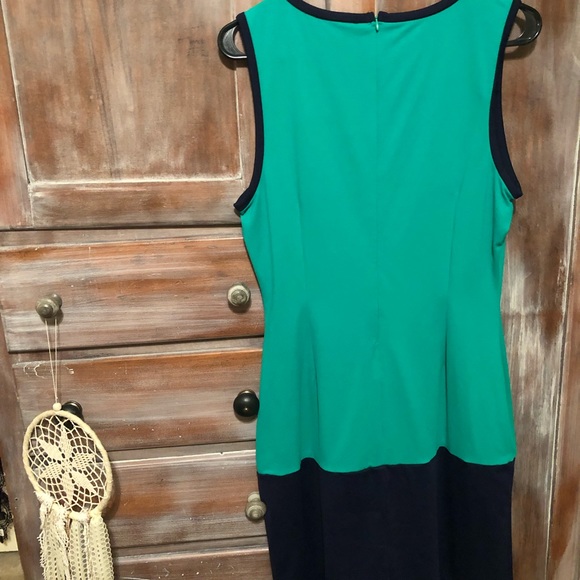 NWOT Green and navy Cynthia Rowley dress - Picture 3 of 3